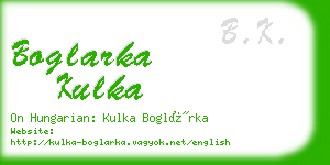 boglarka kulka business card